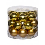 Набор шаров стекло, d=25мм/24шт, "Золотые шарики", золото (Magic Time)