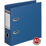 Папка на 2 кольцах, А5 70мм, торцевой карман, синий (Bantex)