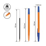 Ручка шариковая "511",масляная, оранжевый корпус, 0,7мм, синий (Стамм)