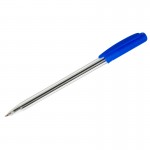 Ручка шариковая автоматическая "Twist", прозрачный корпус,0,7мм, синий (OfficeSpace)