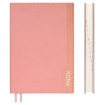 Ежедневник 2026г., 146х211мм, розовый, 176л, кожзам, кремовый блок, отделочная строчка (Escalada)