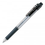 Ручка шариковая автоматическая "E-ball", резиновый упор, 0,7мм, черный (Pentel)