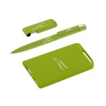 Набор: Ручка "Jupiter" + Флеш-карта "Case" 8GB + Внешний аккумулятор "Theta", зеленый (Chili)