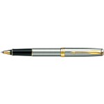 Ручка-роллер "Sonnet Stainless Steel GT", корпус-латунь, нерж.сталь, позолота 23К (Parker)
