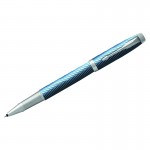 Ручка шариковая "IM Premium Blue Grey GT", корпус-нерж.сталь, лак, черный (Parker)