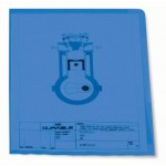 Папка-уголок А4, прозрачный пластик 0,12мм, синий (Durable)