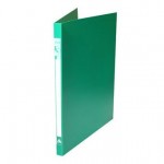 Папка-скоросшиватель на пружине А4, 15мм, пластик 0,5мм, этикетка, зеленый (Бюрократ)