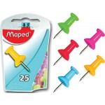 Кнопки-гвоздики 23мм, ассорти, 25шт/уп, в пластиковом диспенсере (Maped)