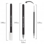 Ручка гелевая "Matt Gel", черный, 0,5мм, черный (Brauberg)