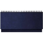 Планинг 2026г., 144х298мм, синий, "Sigma", гребень, искусственная кожа, белый блок,128стр (Lamark)