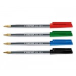 Ручка шариковая одноразовая "Stick" прозрачный корпус, черный (Staedtler)