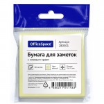 Бумага для заметок с клейким краем 76х 76мм, 80л/шт, желтый (OfficeSpace)