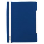 Папка-скоросшиватель А4, прозрачный верхний лист, пластик 140/180мкм, синий, "Люкс" (Бюрократ)