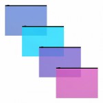 Папка-конверт на молнии C6, "ZIP", пластик прозрачный 140мкм, ассорти "Fizzy Vivid" (Erich Krause)