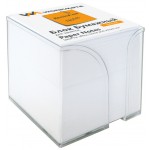 Блок бумаги для записей 90х90х90мм, белый, в прозрачном пластиковом боксе (Workmate)