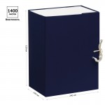 Короб архивный 150х320х240мм, клапан, завязки, бумвинил, мгк, синий (OfficeSpace)