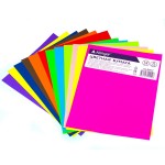 Набор цветной бумаги А4 12 цветов, двустронняя, стандарт/неон (Alingar)