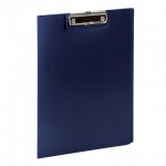 Папка-планшет А4, зажим, крышка, до  90л, пластик, синий (Staff)