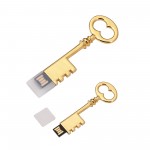 Флешка  8Gb USB 2.0 "Золотой ключик", золото