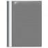 Папка-скоросшиватель А4, прозрачный верхний лист, пластик 120/160мкм, серый (Бюрократ)
