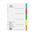 Разделитель А5 пластиковый, цифровая нумерация 1-5,  титульный лист, цветной (Workmate)