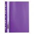 Папка-скоросшиватель А4, прозрачный верхний лист, перфорация, пластик 140/180мкм, фиолет (Brauberg)