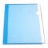 Папка-уголок А4, прозрачный пластик 0,18мм, синий (Lamark)