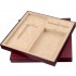 Подарочная коробка на 4 предм., флокированный ложемент, крышка плотная, бордовая (nazarenogabrielli)