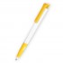 Ручка шариковая одноразовая "Super soft Basic", белый, желтый клип (Senator)
