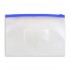 Папка-конверт на молнии A5 "ZIP", пластик прозрачный 150мкм, карман, синий (Бюрократ)