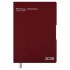 Ежедневник 2026г.,А4, 210х2297мм,бордовый, 120л, кожзам, мягкий переплет, маталл.шильд (Escalada)