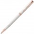 Ручка шариковая "Sonnet Slim Pearl White Lacquer PGT", корпус-латунь, лак, розовое золото (Parker)