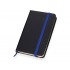 Записная книга  90х140мм, "Имлес", линия, на резинке, черный/синий