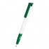 Ручка шариковая одноразовая "Super soft Basic", белый, зеленый клип (Senator)