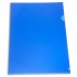 Папка-уголок А4, пластик 0,18мм, синий (Бюрократ)