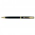 Ручка шариковая "Sonnet Slim LaqBlack GT", корпус-латунь, лак, позолота 23К (Parker)