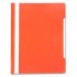 Папка-скоросшиватель А4, прозрачный верхний лист, пластик 120/160мкм, оранжевый (Бюрократ)