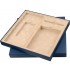 Подарочная коробка на 4 предм., синяя, флокированный ложемент, крышка плотная (nazarenogabrielli)