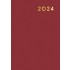 Ежедневник 2024г., 145х210мм, бордо, "Class", 160л, бумвинил, белый блок (Lamark)