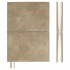 Ежедневник 2026г., 128х176мм, бежевый, 128л, кожзам, кремовый блок, на резинке (Escalada)