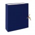 Папка с завязками архивная A4  90мм, складная, бумвинил, 2 завязки, синий (Lamark)