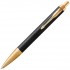 Ручка шариковая "IM Premium Black GT", корпус-латунь, анодированный алюминий, позолота 23К (Parker)