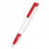 Ручка шариковая одноразовая "Super soft Basic", белый, красный клип (Senator)