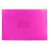 Папка-конверт на молнии A4+ "ZIP", пластик розовый  "Double Neon" (Бюрократ)
