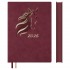 Ежедневник 2026г., 146х211мм, бордовый, 176л, кожзам, мягкий переплет, цветной срез (Escalada)