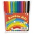 Фломастеры 12 цветов, круглый, смываемые, "Rainbow Kids" (Centropen)